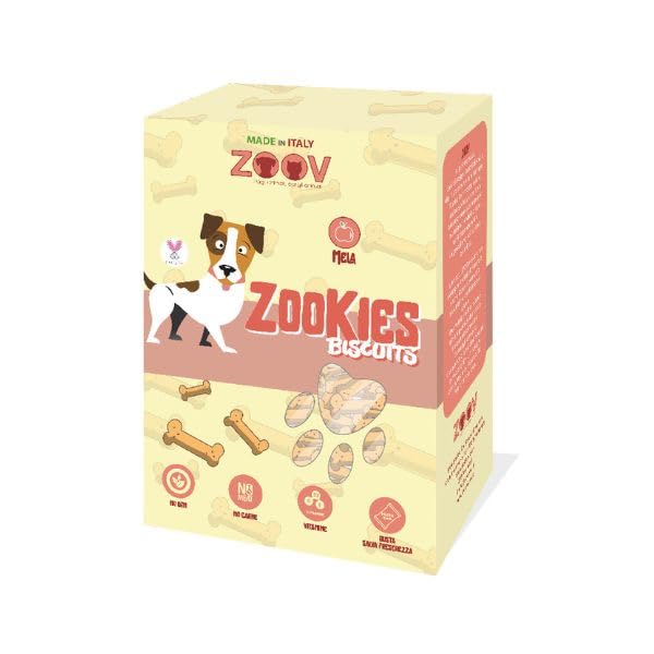 Biscotti secchi per cani al gusto mela a forma di osso 300g