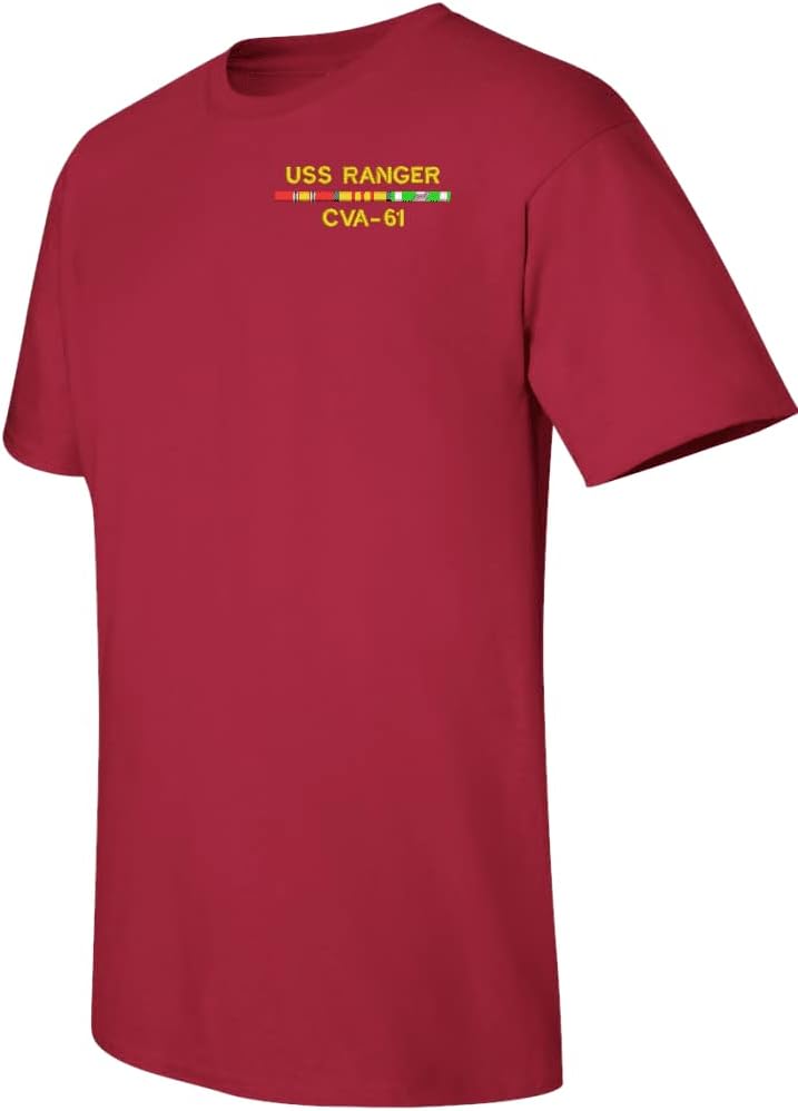MilitaryBest USS Ranger CVA-61 with Vietnam Service Ribbons T-Shirt