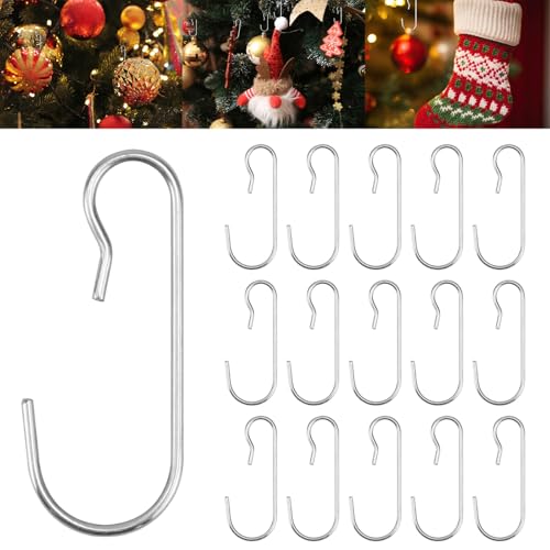 SLTAXAR 120 Stück Weihnachtskugel Haken Christbaumkugel Aufhänger Christbaumschmuck Silber Kugelaufhänger für Weihnachtsbaum Deko Weihnachtsbaumkugel Schnellaufhänger Weihnachtsbaumschmuck Haken