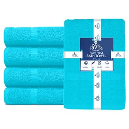 DAN RIVER Badetuch aus 100 % Baumwolle, weich, groß, Badetuch, sehr saugfähig, für den täglichen Gebrauch, ideal für Pool, Zuhause, Fitnessstudio, Spa, Hotel, Badetuch-Set 68.6 x 137.2 cm, 600 g/m² – Bild 4
