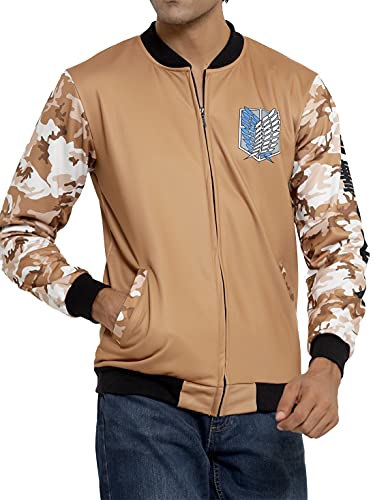 Image of ComicSense.xyz Unisex Anime Jacket for Men and Women, Wings of Freedom Printed Cosplay Anime Bomber Jackets