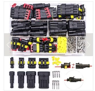 Amliber 709 stuks 43 sets waterdichte auto-kabelverbinders met