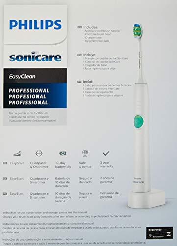 Escova de dente eletrica Sonicare EasyClean, Branco, Bivolt- Philips