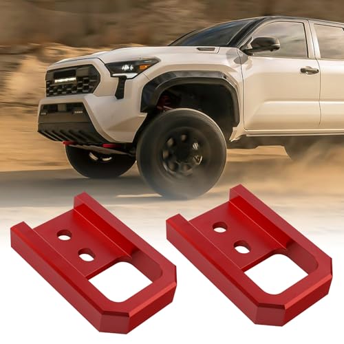 TECHPICCO Tow Hooks for Tacoma 2024-2026/4Runner 2025-2026/Land Cruiser 250 2024-2026 Car Tow Hooks Compatible with Toyota Tacoma/4Runner/Land Cruiser 250 Accessories (Red)