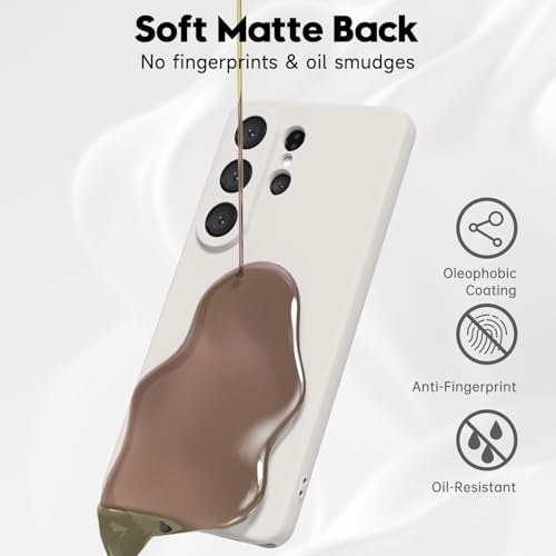 Image of DIZORO Microfiber Candy Case Compatible with Samsung S26 Ultra 5g Smooth Touch Cushion Liquid Soft Silicone Gel Rubber Phone Cases Non-Slip Full Body Protective Shockproof Back Cover (Stone)