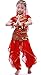 Girls Belly Dance Costume Short Sleeve Top Skirt Hip Scarf Cosplay All SetRedS