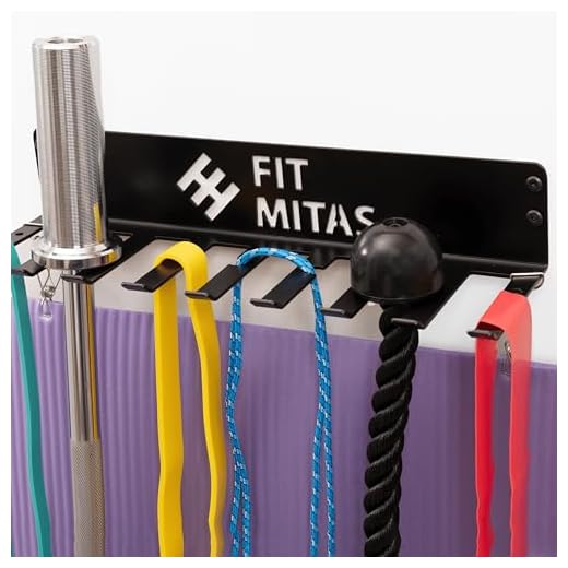 Soporte de Material Deportivo | Organizador Gimnasio en Casa | Soporte Barras Gimnasio | Organizador de Material Deportivo | Soporte de Peso Libre, Bandas Elásticas, Equipos de Yoga y Pilates