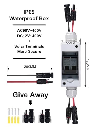 Interruptor de aislamiento solar fotovoltaico 30A DC AC400V con caja impermeable para jardín 3