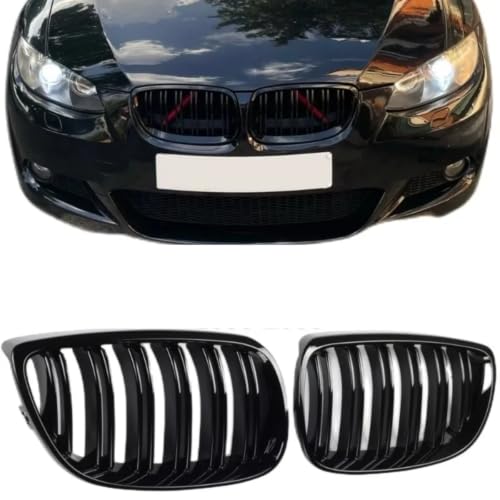 Parrilla riñón delantera para E92 E93 M3 de doble línea negra 6