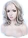 IMSTYLE Charming Medium Length Wavy Drag Queens Gray Synthetic Lace Front Wig
