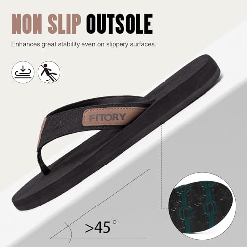 Image of FITORY Men's Flip-Flops, Thongs Sandals Comfort Slippers for Beach