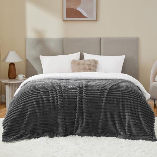 WAVVE Kuscheldecke Flauschig Decke Grau 150x200 cm – Ansicht 3