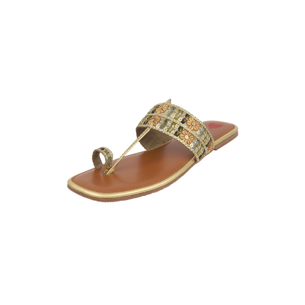 metro Women Flat Fashion Kolhapuri Chappal-picture-22