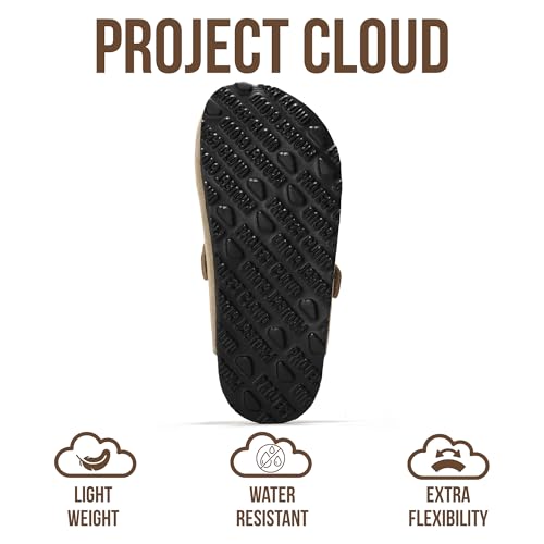 Image of Project Cloud 100% Genuine Leather Kids Clogs with Natural Cork Footbed & Memory Foam Insole Arch Support - Non-Slip Clogs for Kids - Slippers Sandals for Boys & Girls Footwear