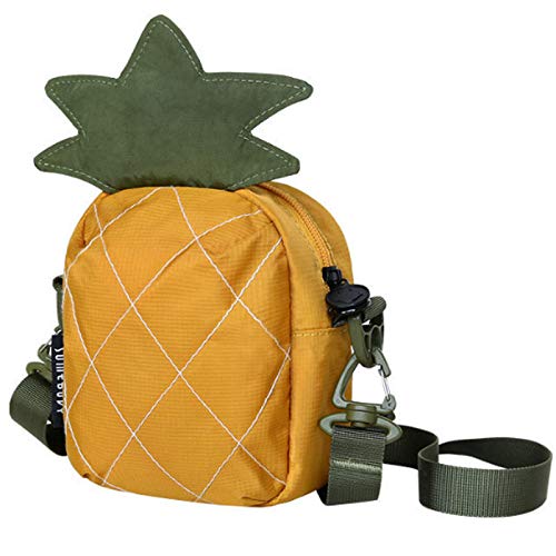 Van Caro Women Pineapple Shape Shoulder Purse Hollow Out Chain Crossbody Fruit Bag3