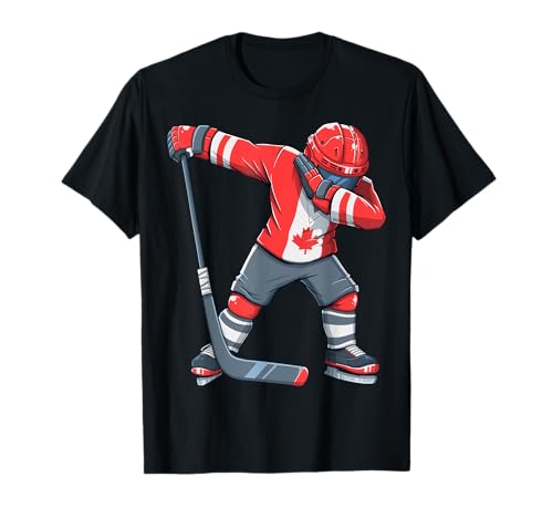 Funny Boy - Abbigliamento da Hockey su Ghiaccio, Bandiera del Canada Maglietta