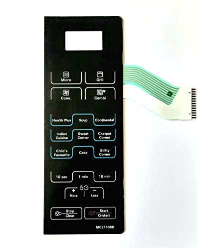 HILLSTON™ Genuine Spares – MC2149BB Microwave Oven Membrane Keypad/Touchpad – Black (Match and Buy)