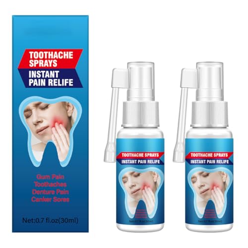 GNHG 2 Bottles Analgésico Dental,Anestesia Dental,Para El Cuidado De Encías,Portátil Dolor Muelas,Alivia El Dolor Encías Inflamadas,Las Caries,Y Las Caries Dentales