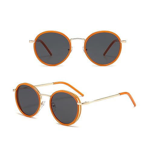 Unisex Vintage Retro Style Metal Round Shaped Sunglasses Trendy Men Shades Sunglasses2