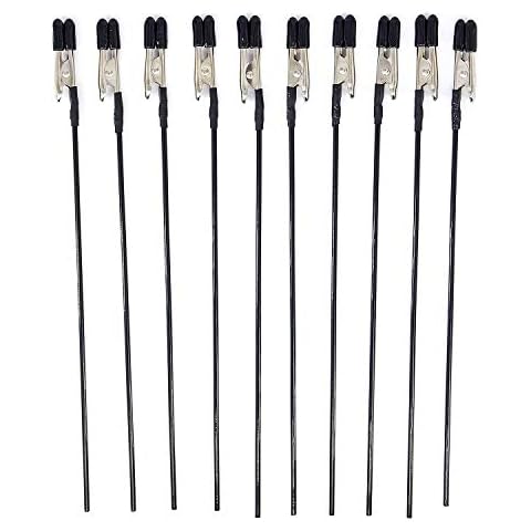 30 Pack Model Painting Alligator Clip Stick with Rubber Tips Modeling Tools,Metal Wire Clamps Long-Tailed Clasp for Hobby Modeling DIY Card Photo Memo for Airbrush Hobby Model Parts Cover
