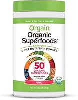 Orgain Organic Green Superfoods Powder, Original - Antioxidants, 1 Billion Probiotics, Vegan, Dairy Free, Gluten Free, Kosher
