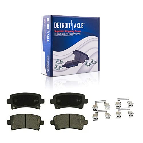 Image of Detroit Axle - Rear Brake Kit for Chevy Malibu Impala Buick LaCrosse Regal XTS Allure, Disc Brake Rotors Ceramic Brakes Pads Wheel Lug Nuts Socket Key: 12.40 inch inch Rear Vented Rotors
