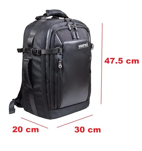 Image of VTS DSLR Camera Backpack Bag Waterproof Shock Proof for Lens Accessories Bag for Camera (Veo Select 47 BF Black)
