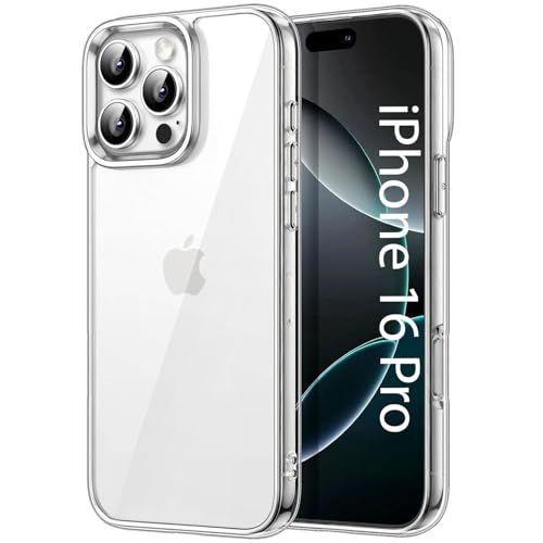Image of KACA Clear Back Cover Case for Apple iPhone 16 Pro |Case for iPhone 16 Pro|Shockproof Bumper TPU Protective Design|Apple iPhone 16 Pro Back Cover- Transparent