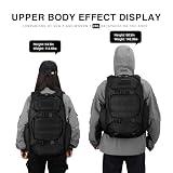 Mardingtop plecak taktyczny 28 l / 35 l, plecak wojskowy, patrol Molle, plecak szturmowy, do użytku na zewnątrz, podczas trekkingu, pieszych wycieczek, kempingu, polowania i podróży; unisex 6290-new Black-28l 28 Long