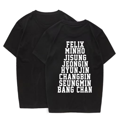 KPOP Skz Merch Tshirt Skz Support Shirt Jisung Felix Hyunjin Minho Changbin Tee Shirt Unisex Tee Top