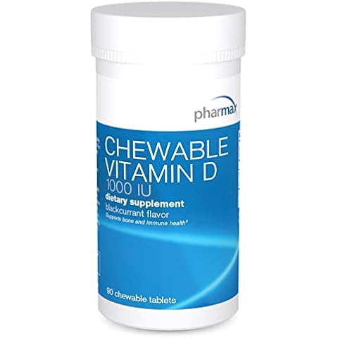 Pharmax Chewable Vitamin D (1000 IU) | Supports Development and Maintenance of Bones and Teeth | 90 Chewable Tablets Cover