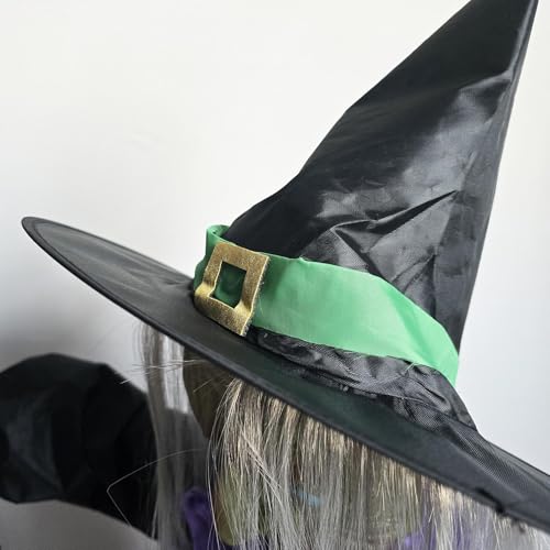 Sorcière Halloween suspendue 150x78 cm avec effet flottant réaliste pour décoration extérieure