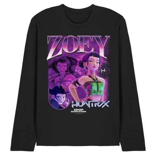 T-shirt Kpop Demon Huntrix Zoey manches longues coton respirant coupe droite