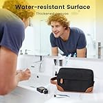 Vorspack Travel Toiletry Bag - Hanging Toiletry Bag for Men Water Resistant Canvas Shaving Bag with Large Capacity for Travel - Black - Image 5