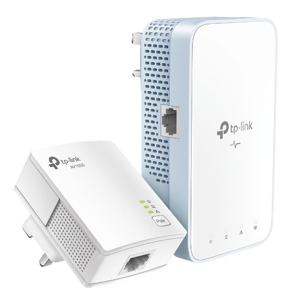 TP-Link Powerline WiFi Extender (TL-WPA7517KIT) - AV1000 Powerline Ethernet Adapter with Dual Band WiFi, OneMesh, Gigabit Port, Ethernet Over Power, Plug & Play