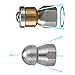 M MINGLE Sewer Jetter Kit for Pressure Washer, 1/4 Inch NPT, 100 Feet Hose, Button Nose and Rotating Sewer Jetting Nozzle, Orifice 4.0, 4.5, Pressure 3600 PSI