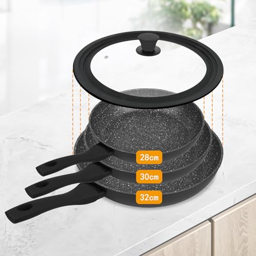 Miniatura 2 de Tapa Universal Negra, Tapa De Cristal Universal Para Ollas Y Sartenes De 28 30 32 Cm De Diámetro, Tapa De Cristal Resistente Al Calor Con Borde De Silicona Y Orificio Para Vapor, Tapa Universal Para