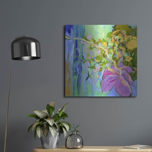 Luxe Metal Art 'Orchid House 3' by Dorothy Fagan Metal Wall Art, 24" x 24" by Luxe Metal Art - Used condition - Image 6
