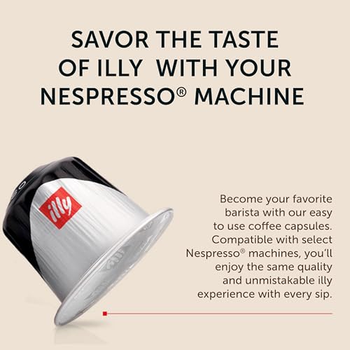 Image of illy Espresso Compatible Capsules, Coffee Pods for Nespresso Original Line Machine, Forte Dark Roast, 100% Arabica, Premium Italian Coffee, Single Serve, 10 Count, 20 Pack | Coffee Pods for Espresso Original Line, Compatible Capsules, 100% Arabica, Premium Italian Coffee