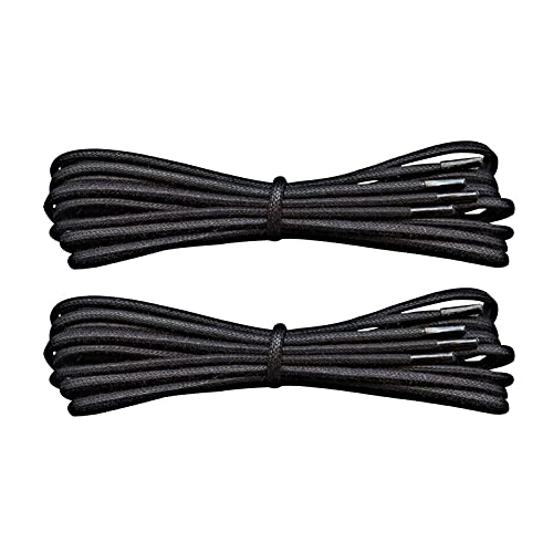 Lify Waxed Cotton Extra Thin Dress Round Shoelaces for formal shoes, available in 60CM (23.62'') & 80CM (31.5'') - 2 Pair PacK