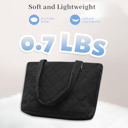 Sac Cabas Matelassé Femme avec Compartiment Ordinateur Idéal Travail