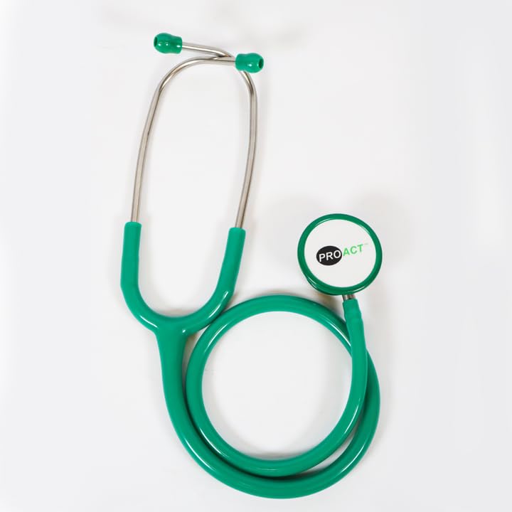 Stéthoscope Proact double pavillon vert pour médecin PRST1013