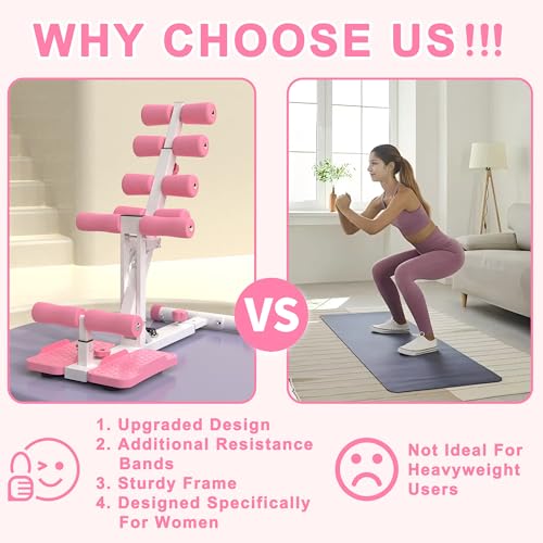 Entrenador para sentadillas deep squat rosa compacto miniatura 6