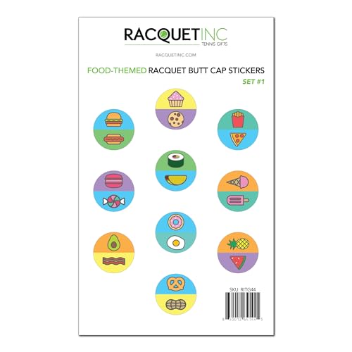 Sweet & Salty Butt Cap Stickers - Tennis Stickers - Vinyl Sports Decals for Tennis Players, Kids & Adults - Durable & Waterproof Tennis Gift (Pack of 10)