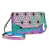 Orita Geometric Luminous Purse Shoulder Handbags Crossbody Shoulder Clutch Bag Satchel Bag Flower