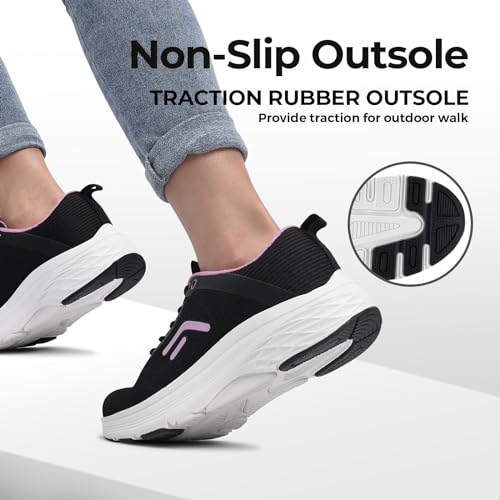 FitVille Damen Sneaker Walking Schuhe Breit Laufschuhe Weite Sportschuhe Atmungsaktiv Turnschuhe rutschfeste Leichtgewichts Straßenlaufschuhe für Outdoor Fitness Jogging V17 – Bild 6