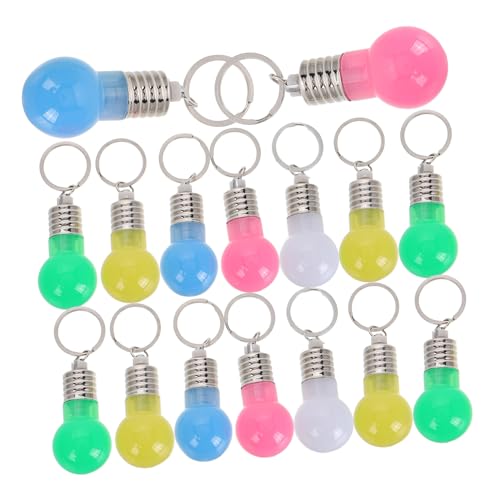 TOYANDONA Llaveros Mini Bombilla LED de Colores, Paquete de 21 Unidades, Luz Brillante, Plástico Resistente, Diseño Compacto, para Mochila, Bolso y Obsequio de Fiesta Color Aleatorio