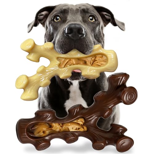 SIHRMIU 2 Pack Dog Chew Toys for Aggressive...