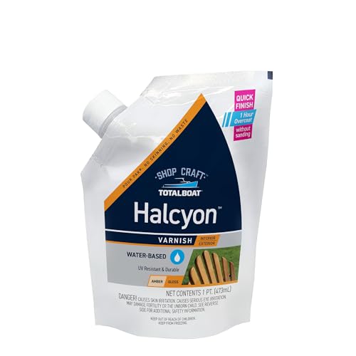 TotalBoat Halcyon Water-Based Marine Varnish | Fast-Drying P...