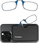 ThinOptics Occhiali Da Lettura 2.50 Cornice Blu Con Custodia Compatta Universale - Unisex Uomo Donna - Occhiali Da Lettura Force 2.50 Compatti, Pieghevoli E Leggeri Con Tecnologia Flex-fit